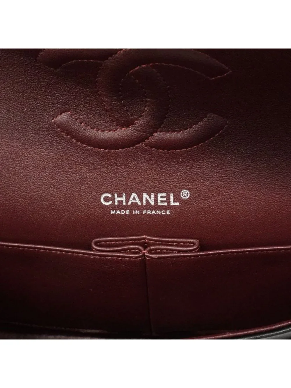 Chanel Shoulder Bag Quilted Lambskin Black Silver